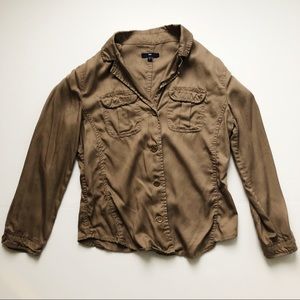 Olive green button down from GAP. Size S